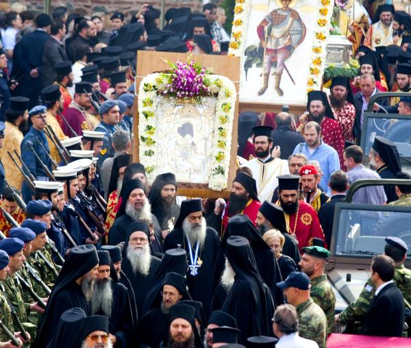 Procesiune Sfântul Mucenic Dimitrie Izvorâtorul de Mir - Tesalonic 2012