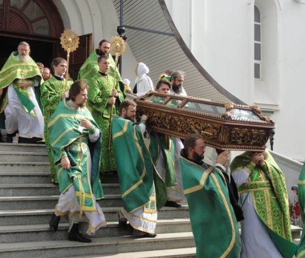 Procesiune cu Moaștele Sfântului Kukşa din Odessa