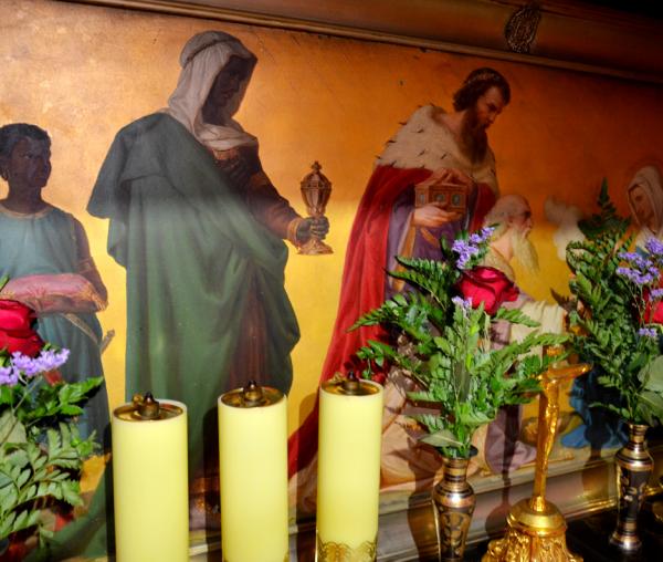 Interior din Biserica Naşterea Domnului din Betleem