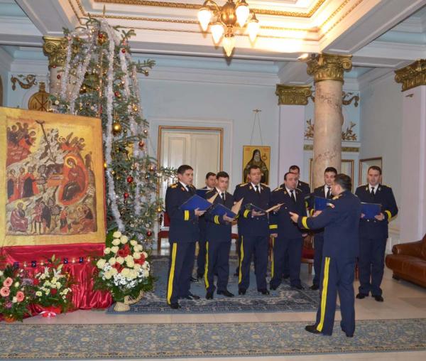 Colindători la Reşedinţa Mitropolitană - Brigada 15 Mecanizată Iaşi