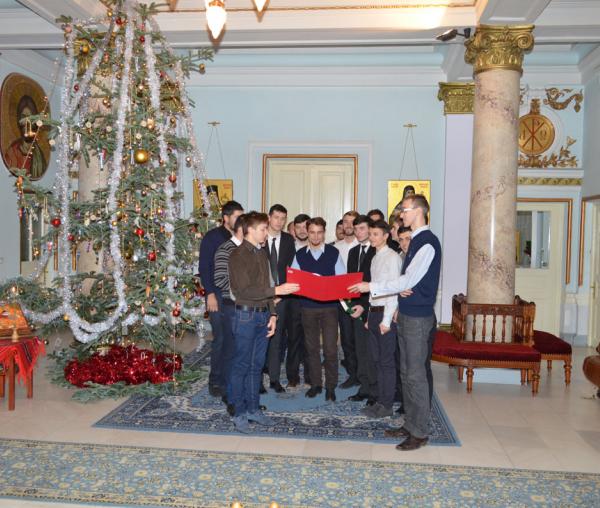 Colindători la Reşedinţa Mitropolitană - Grupul Psaltic Trisaghion