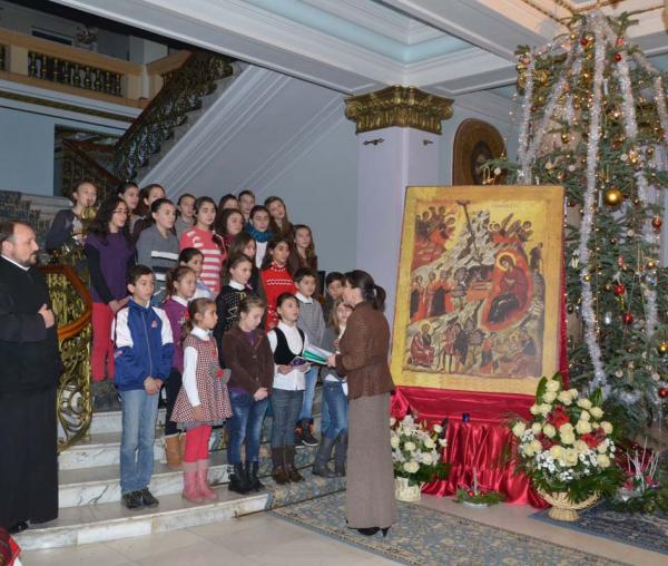Colindători la Reşedinţa Mitropolitană - Parohia Leţcani II, Iaşi