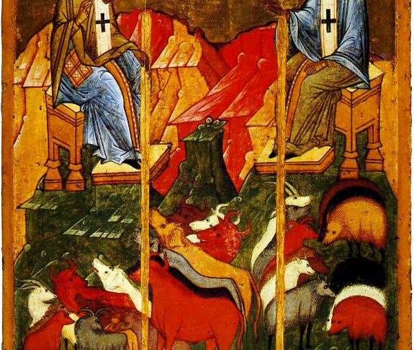 Sfântul Ierarh Nicolae și Sfântul Ierarh Spiridon, Episcopul Trimitundei