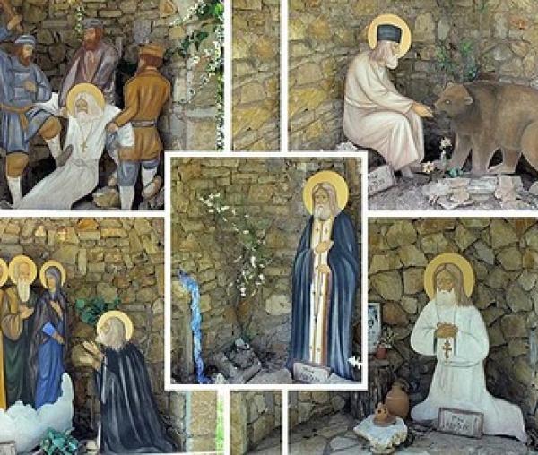 În Mănăstirea Sfântul Serafim de Sarov din Trikorfo, Grecia