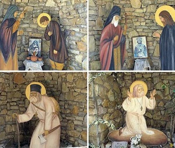 În Mănăstirea Sfântul Serafim de Sarov din Trikorfo, Grecia