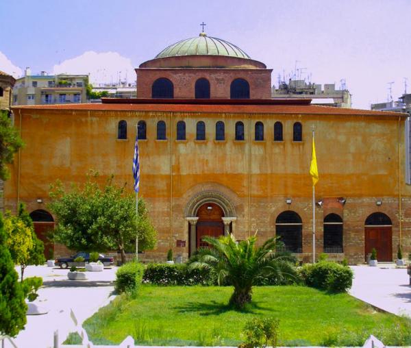 Biserica Sfânta Sofia din Tesalonic unde este aşezată racla cu moaştele Sfântului Vasile al Tesalonicului