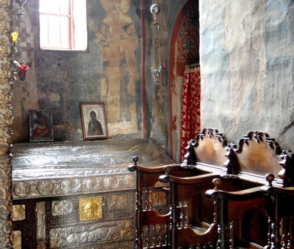 Mormântul de argint al Sfântului Simeon de la Mănăstirea Hilandar