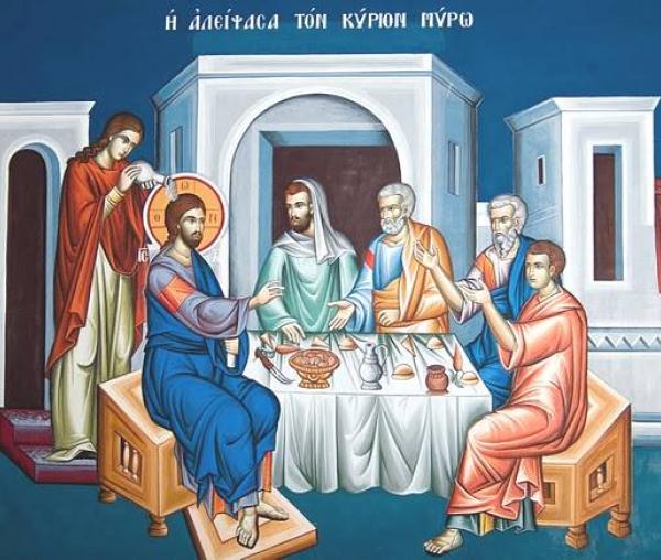 Sfânta și Marea zi Miercuri - femeia cea păcătoasă care a uns cu mir pe Domnul