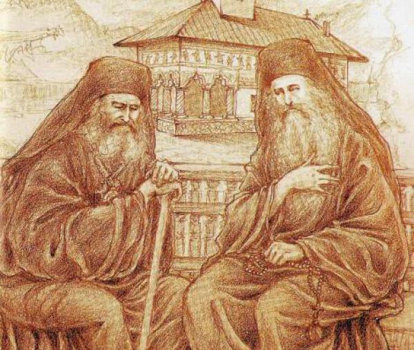 Sfat de taină la Lainici: Sfântul Ierarh Calinic și Cuviosul Irodion