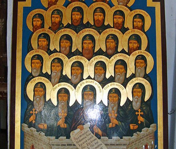 Icoana Sfinţilor 26 de cuvioşi mucenici de la Zografu