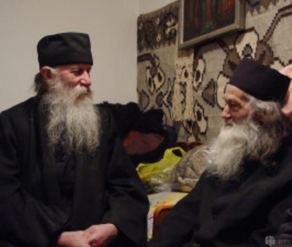 Părintele Ioanichie Bălan și Părintele Iustin Pârvu