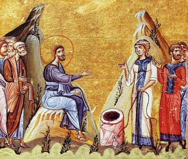 Sfânta Muceniţă Fotini Samarineanca - pe un manuscris athonit, Dionisiou, secolul al XI-lea
