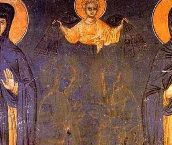 Sfântul Simeon, izvorâtorul de mir împreună cu soţia sa Anastasia