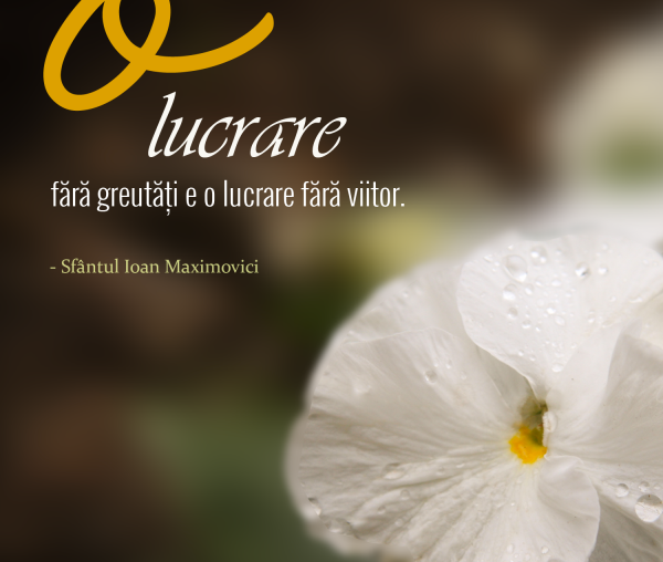 O lucrare fără greutăți e o lucrare fără viitor!