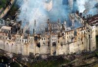 Mănăstirea Hilandar după incendiul din primăvara anului 2004