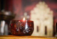 candelă aprinsă