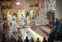 Înaltpreasfințitul Teofan slujind Sfânta Liturghie