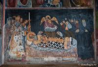 Adormirea Sfântului Ierarh Nifon, frescă de la Mănăstirea Dionisiu, Athos