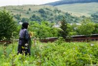 maică în grădină