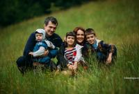 familie în natură