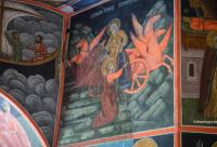 frescă cu Sfântul Ilie în biserica Mănăstirii Golia