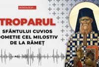 Troparul Sfântului Cuvios Dometie cel Milostiv de la Râmeț