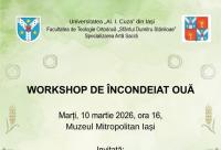 Atelier de încondeiat ouă, la Muzeul Mitropolitan din Iași