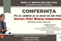 Scriitorul Marius Iordăchioaia va conferenția la Iași