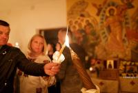 familie la biserică de Înviere