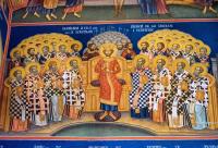 Sinodul I ecumenic - frescă Biserica Sf. Ioan Botezătorul Iași