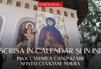 (Video) Înscrisă în calendar și în inimi: Proclamarea canonizării Sfintei Cuvioase Mavra