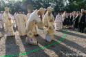 Trei ierarhi au așezat piatra de temelie pentru noua biserică a Mănăstirii Sihla