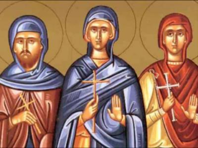 Troparul Sfintei Mucenițe Agripina (în limba greacă)