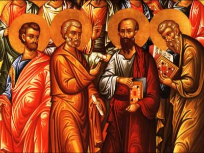 Troparul Soborului Sfinților 12 Apostoli (în limba greacă)