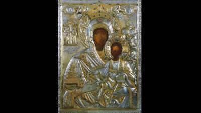 Aducerea icoanei Maicii Domnului Cucuzeliţa în katholikonul Marii Lavre