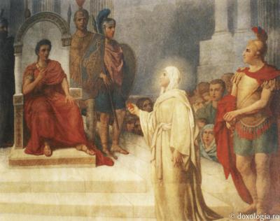 Sfânta Maria Magdalena vorbeşte împăratului Tiberiu arătându‐i oul roşu