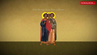 Sfinţii Mucenici Agapie, Plisie şi Timolau