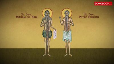 Troparul Sfinților Cuvioși Onufrie cel Mare și Petru Athonitul