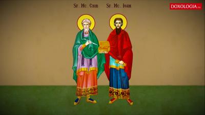 Troparul aducerii moaștelor Sfinților Mucenici Doctori fără de arginți Chir și Ioan Troparul aducerii moaștelor Sfinților Mucenici Doctori fără de arginți Chir și Ioan