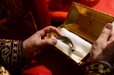 (Foto) Moaștele Sfântului Ierarh Nicolae, păstrate în Italia de 930 de ani, au ajuns la Moscova