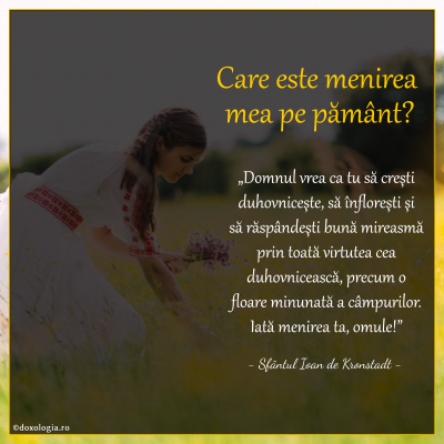 Care este menirea mea pe pământ?