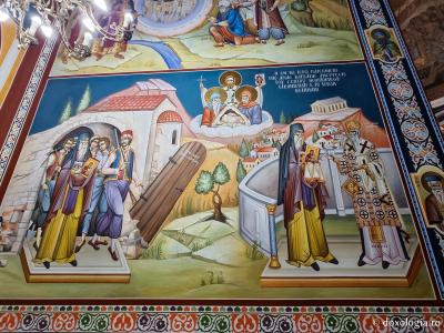Minuni ale Icoanei Maicii Domnului „Panaghia Soumela” zugrăvite în interiorul bisericii ce adăpostește icoana