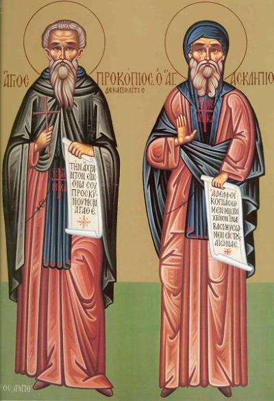 Sfântul Cuvios Mărturisitor Procopie și Cuviosul Asclipiu