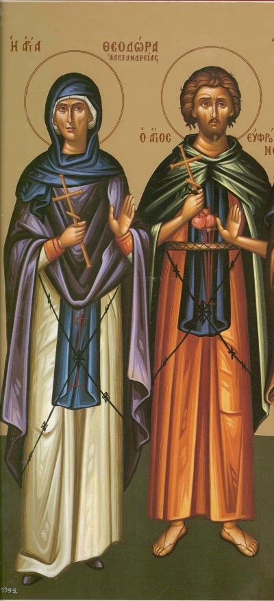 Sfânta Cuvioasă Teodora din Alexandria și Sfântul Cuvios Eufrosin Bucătarul