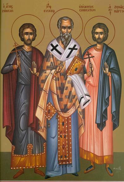 Sfinții Mucenici Zinon și Zina; Sfântul Ierarh Eusebie