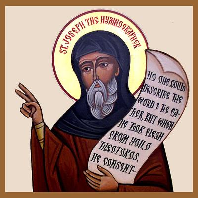 Sfântul Cuvios Iosif, scriitorul de cântări