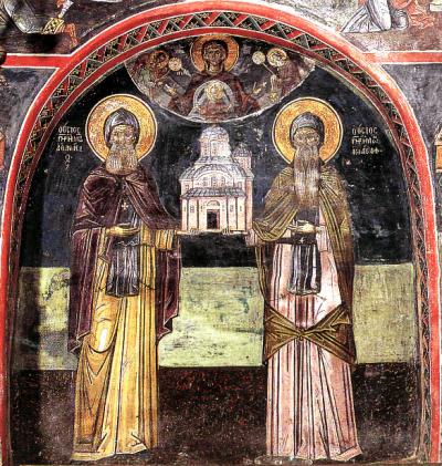 Sfinții Cuvioși Atanasie și Ioasaf de la Meteora