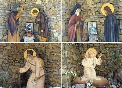 În Mănăstirea Sfântul Serafim de Sarov din Trikorfo, Grecia