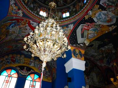 Frescă din Biserica Sfântul Prooroc Elisei unde se păsrează dudul lui Zaheu vameşul - Ierihon, Israel Frescă din Biserica Sfântul Prooroc Elisei unde se păsrează dudul lui Zaheu vameşul - Ierihon, Israel