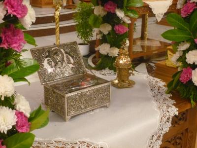 Racla cu o părticică din moaștele Sfintei Mucenițe Agata, Biserica Sf. Pantelimon si Sf. Paraschevi, Londra